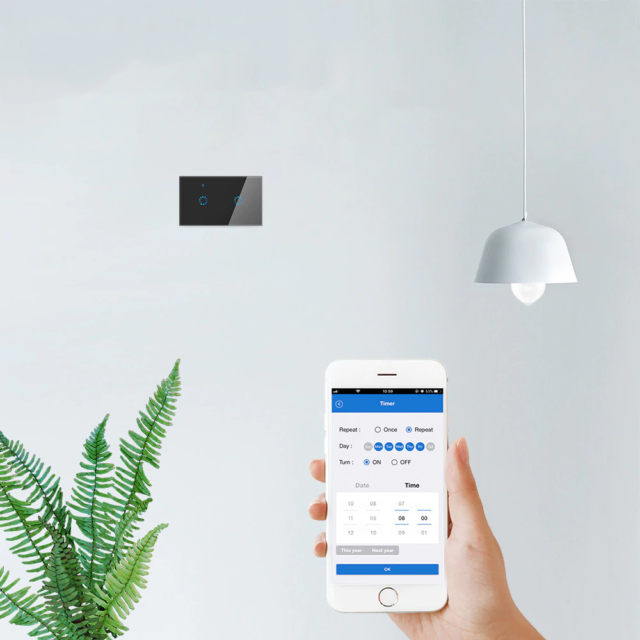 Wireless Smart Light Switches with Wi-Fi Control Functionality